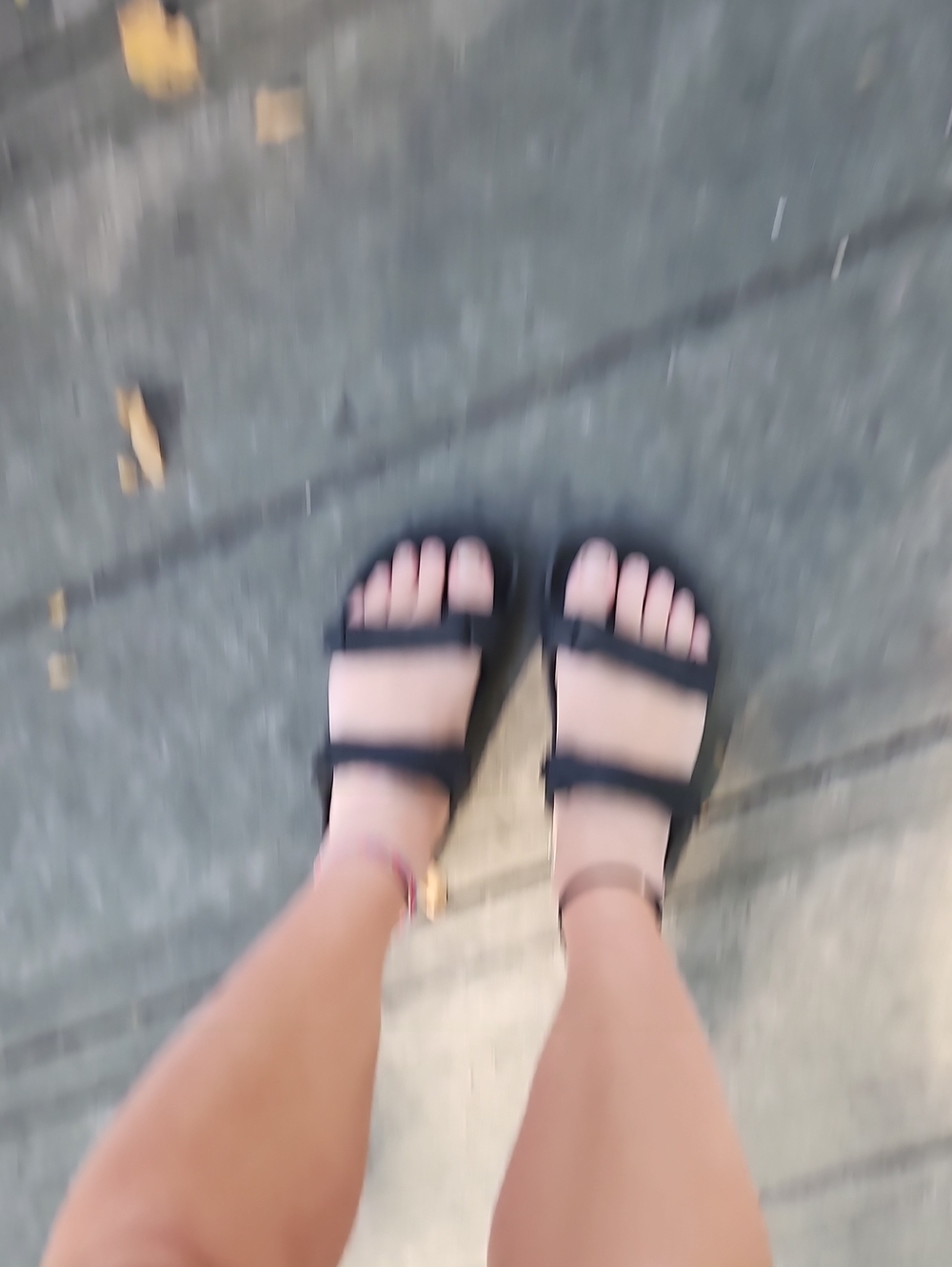 Women's Black Strappy Comfort Sandals